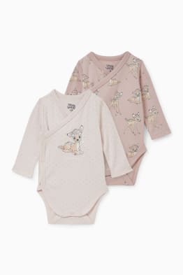 Multipack of 2 - Bambi - baby wrapover bodysuit