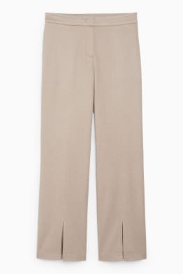 Cloth trousers - mid-rise waist - wide leg