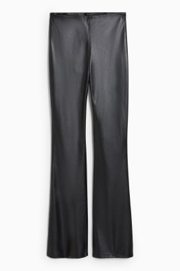 Pantalons - high waist - flared - pell sintètica