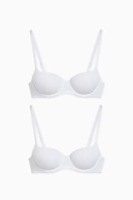 Confezione da 2 - reggiseno con ferretti - FULL COVERAGE - imbottito