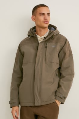 Outdoor jacket with hood