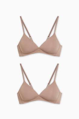 Confezione da 2 - reggiseno senza ferretti - imbottito - LYCRA®