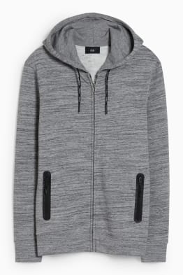 Zip-through sweatshirt with hood