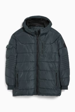 Quilted jacket with hood