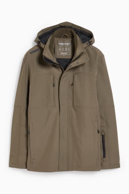 Softshell jacket with hood - water-repellent