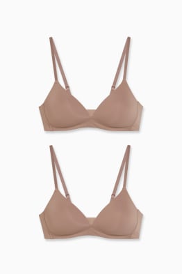 Confezione da 2 - reggiseno senza ferretti - imbottito - LYCRA®