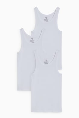 Lot de 3 - maillot de corps - côtes fines - sans coutures