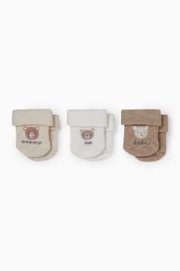 Multipack 3er - Bärchen - Erstlings-Socken mit Motiv