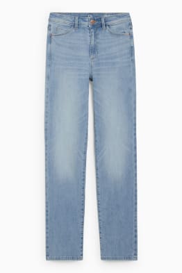 Straight jeans - wysoki stan