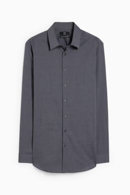 Chemise de bureau - slim fit - col kent - facile à repasser