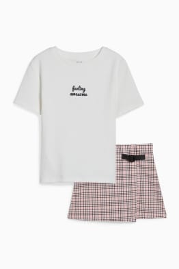 Set - camiseta de manga corta y falda - 2 piezas