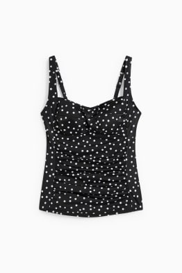 Top tankini - vătuit - LYCRA® XTRA LIFE™ - cu buline