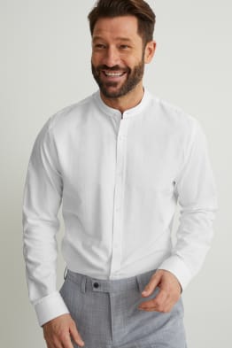 Oxford overhemd - slim fit - opstaande kraag