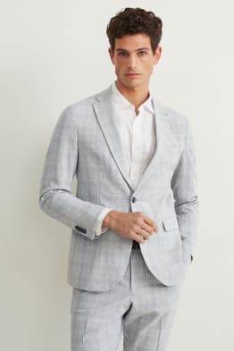 Veste de costume - slim fit - à carreaux