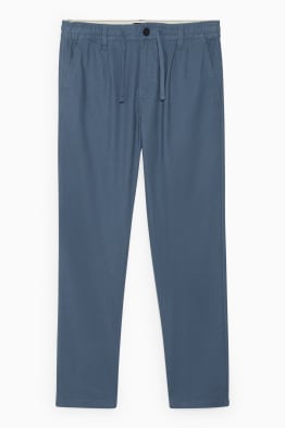 Chinos - tapered fit - linen blend