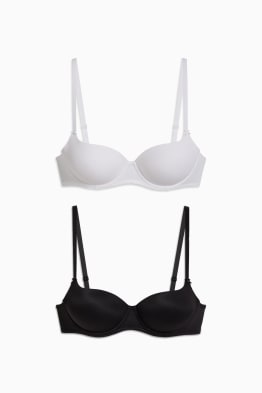 Confezione da 2 - reggiseno con ferretti - FULL COVERAGE - imbottito