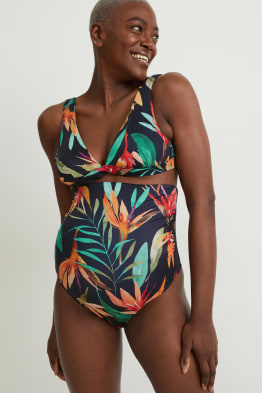 Bikini bottoms - high waist - LYCRA® XTRA LIFE™ - patterned