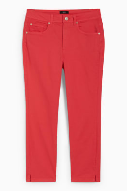 Trousers - mid-rise waist - skinny fit