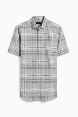 Camisa - regular fit - button-down - de quadres