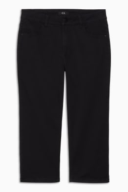 Capri trousers - mid-rise waist - regular fit