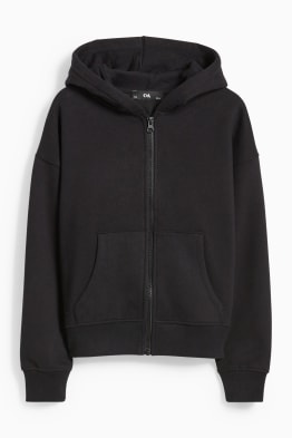 Zip-through sweatshirt with hood