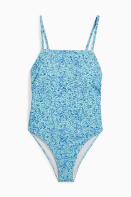 CLOCKHOUSE - jednodílné dámské plavky s brazilským střihem - s vycpávkami - s květinovým vzorem