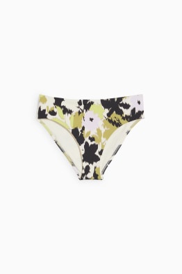 Bikini-Hose - Mid Waist - gemustert