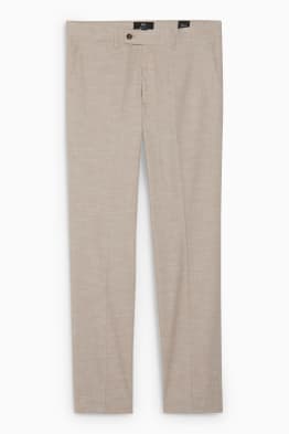Pantalon de costume - regular fit - Flex  - mélange de lin et de coton