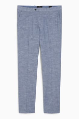 Oblekové kalhoty - regular fit - Flex - Směs bavlny a lnu