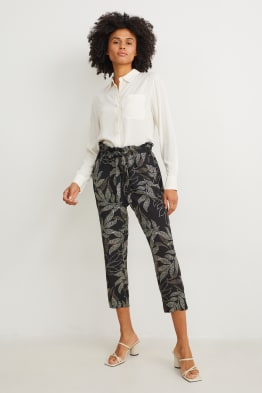 Pantalón de tela - high waist - tapered fit