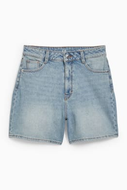 Pantaloni scurți de blugi - talie înaltă - LYCRA®