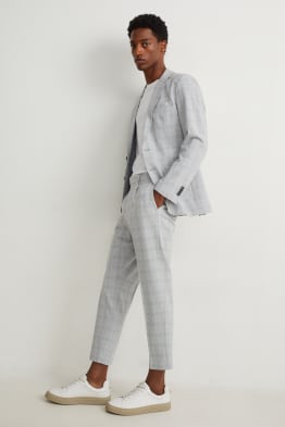 Mix-and-match suit trousers - slim fit - check