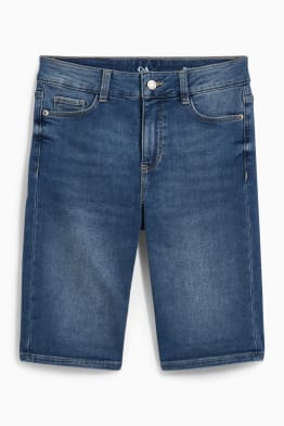 Denim Bermuda shorts - mid-rise waist - jog denim - LYCRA®