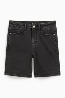 Korte spijkerbroek - mid waist - LYCRA®
