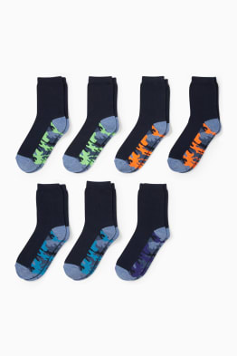 Set van 7 paar - camouflage - sokken met motief
