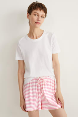 Shorts pigiama - con viscosa - a righe