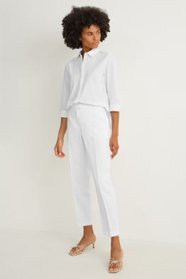 Business trousers - mid-rise waist - regular fit