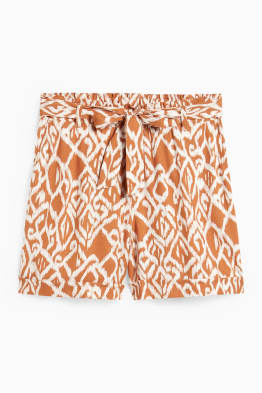 Shorts - mid-rise waist - patterned