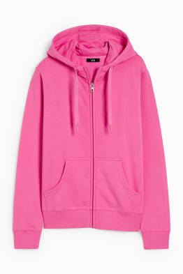 Basic zip-through sweatshirt with hood