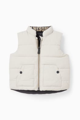 Reversible baby quilted gilet