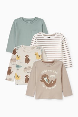 Confezione da 4 - maglia a maniche lunghe per neonati