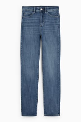 Straight jeans - wysoki stan