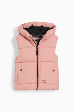 Quilted gilet with hood - waterproof