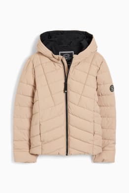 Quilted jacket with hood - waterproof