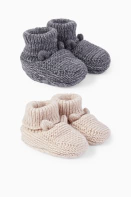 Lot de 2 - chaussons bébé