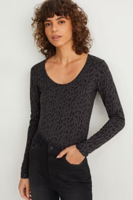 Basic longsleeve - met patroon