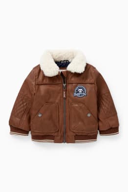 Baby-Bikerjacke - Lederimitat