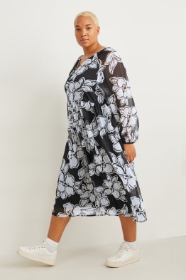 Šifonové šaty - s květinovým vzorem