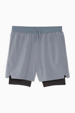 Shorts tecnici - 4 Way Stretch - effetto sovrapposto