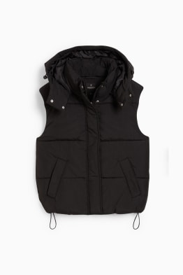 CLOCKHOUSE - quilted gilet with hood